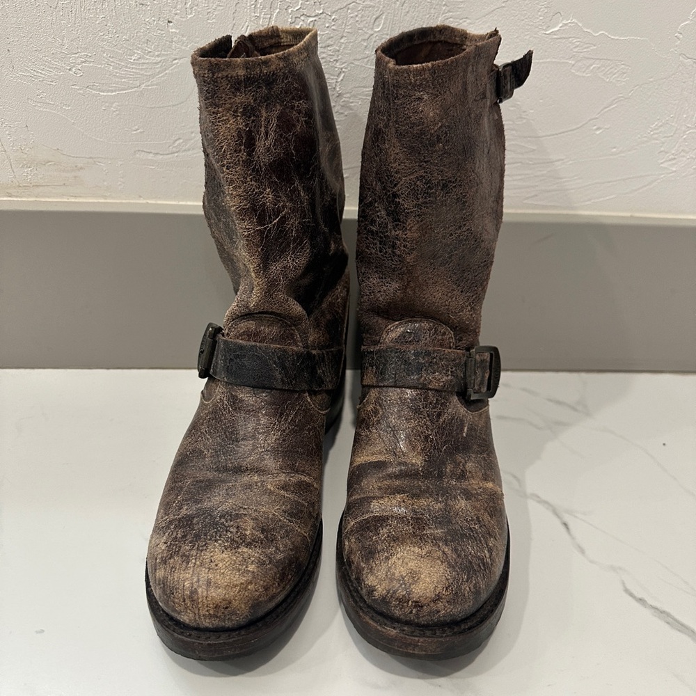 FRYE distressed boots size 9